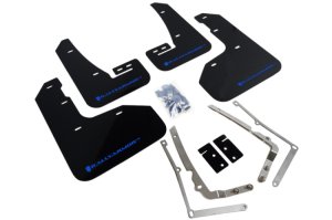Volkswagen Golf R Mud Flap Kit - Rally Armor - UR Premium Urethane - Black/Blue - `15-`17